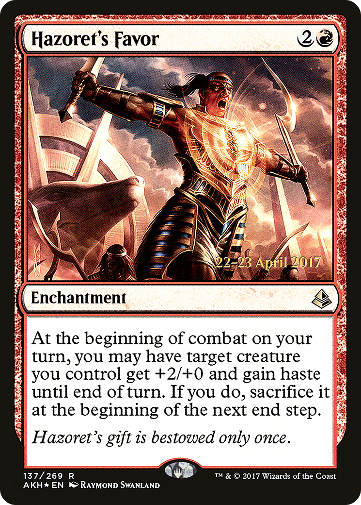 Hazoret's Favor (PAKH-137S) - Amonkhet Promos Foil - Premium MTG Single from Wizards of the Coast - Just $0.09! Shop now at Game Crave Tournament Store