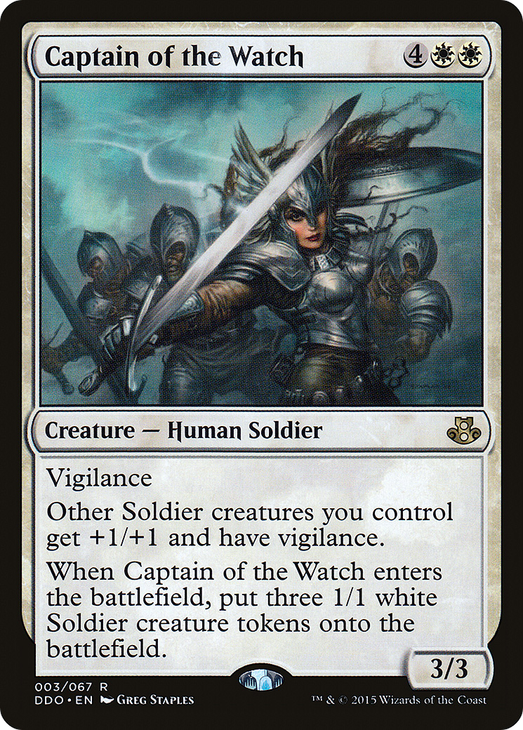 Captain of the Watch (DDO-003) - Duel Decks: Elspeth vs. Kiora - Premium MTG Single from Wizards of the Coast - Just $0.30! Shop now at Game Crave Tournament Store