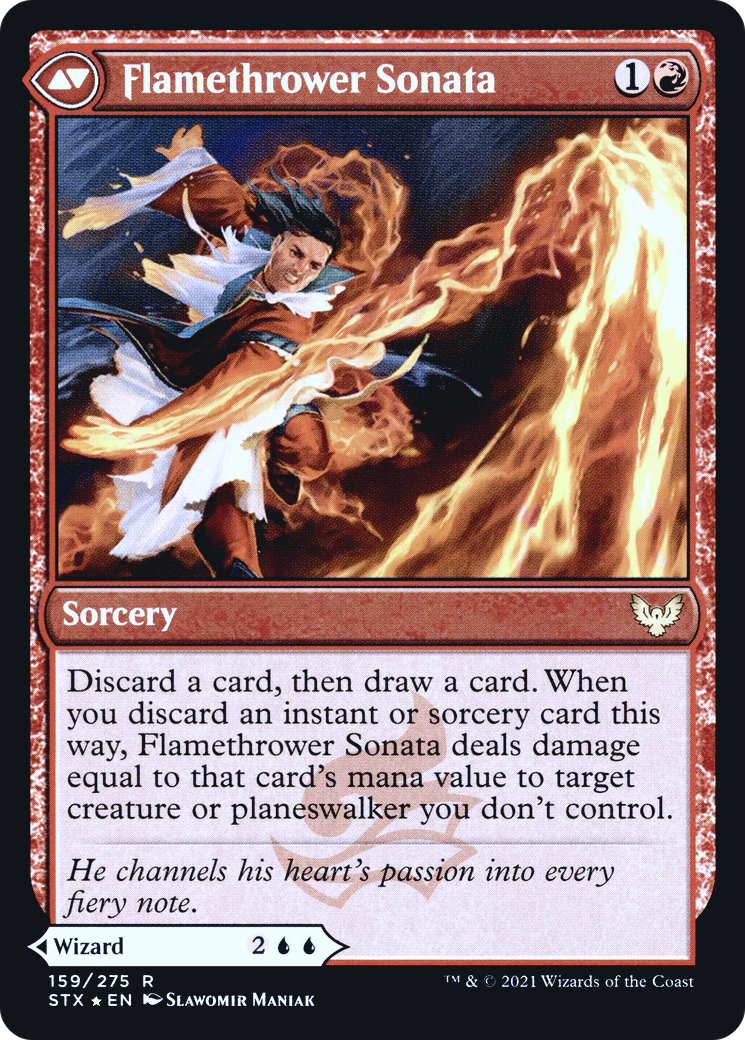 Torrent Sculptor // Flamethrower Sonata (PSTX-159S) - Strixhaven: School of Mages Promos Foil - Premium MTG Single from Wizards of the Coast - Just $0.26! Shop now at Game Crave Tournament Store