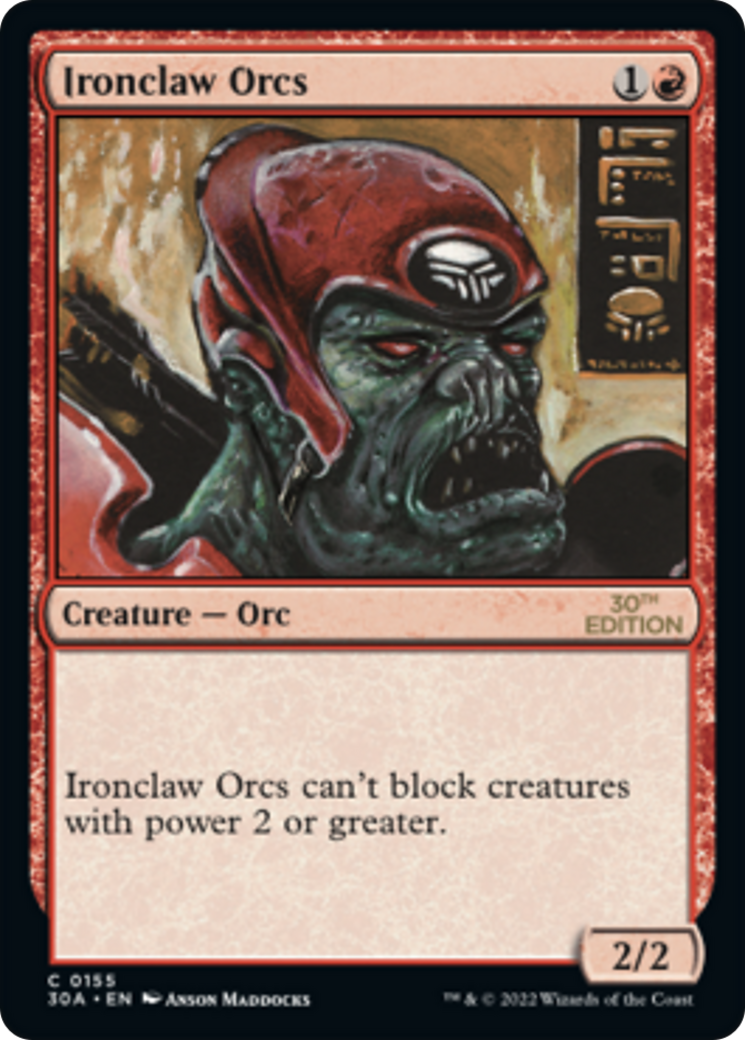 Ironclaw Orcs (30A-155) - 30th Anniversary Edition - Premium MTG Single from Wizards of the Coast - Just $0.54! Shop now at Game Crave Tournament Store