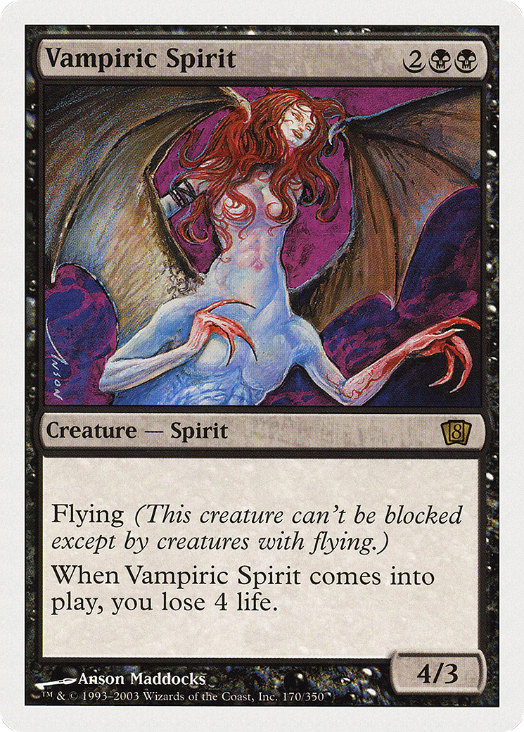 Vampiric Spirit (8ED-170) - Eighth Edition - Premium MTG Single from Wizards of the Coast - Just $0.25! Shop now at Game Crave Tournament Store