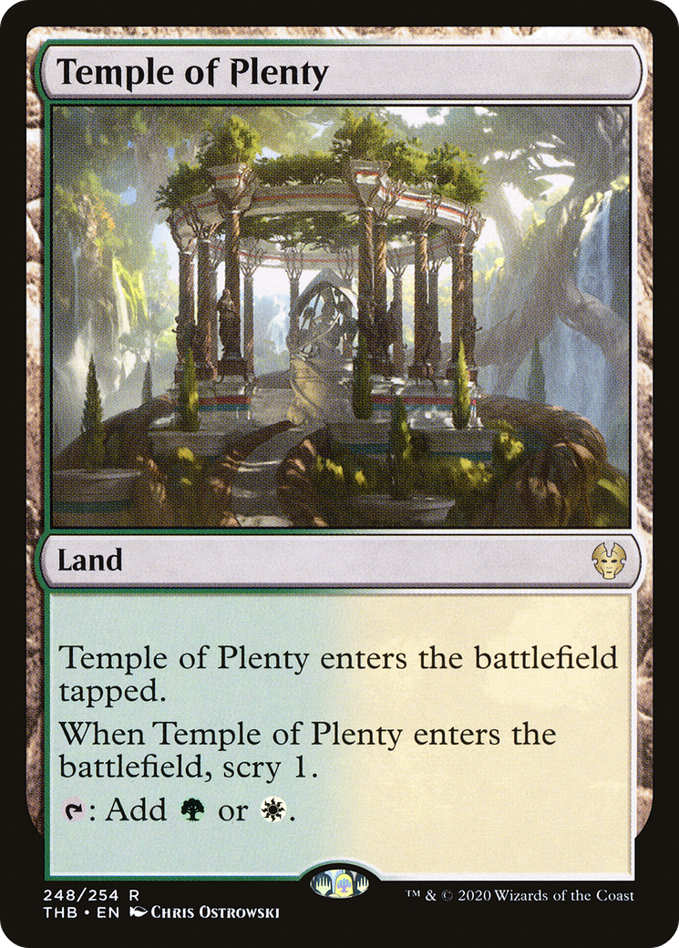 Temple of Plenty (THB-248) - Theros Beyond Death - Premium MTG Single from Wizards of the Coast - Just $0.25! Shop now at Game Crave Tournament Store
