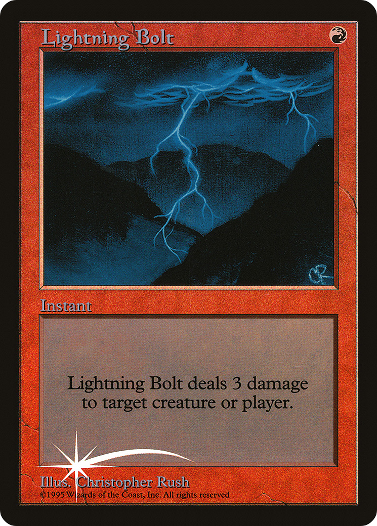 Lightning Bolt (JGP-001) - Judge Gift Cards 1998 Foil - Premium MTG Single from Wizards of the Coast - Just $144! Shop now at Game Crave Tournament Store