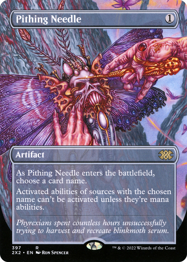 Pithing Needle (2X2-397) - Double Masters 2022 (Borderless) Foil - Premium MTG Single from Wizards of the Coast - Just $0.39! Shop now at Game Crave Tournament Store