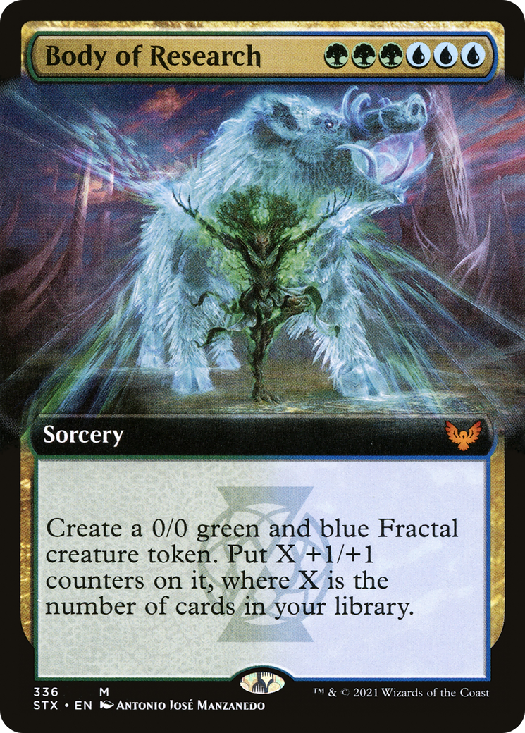 Body of Research (STX-336) - Strixhaven: School of Mages: (Extended Art) Foil - Premium MTG Single from Wizards of the Coast - Just $0.58! Shop now at Game Crave Tournament Store