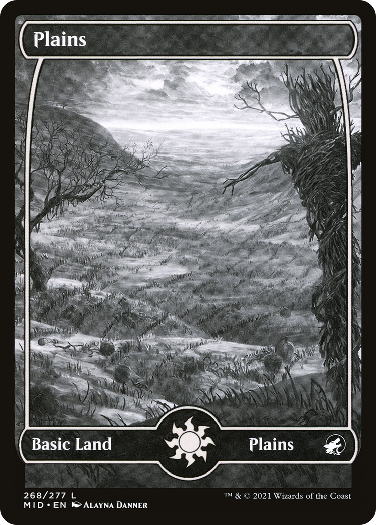 Plains (MID-268) - Innistrad: Midnight Hunt: (Full Art, Showcase) Foil - Premium MTG Single from Wizards of the Coast - Just $0.09! Shop now at Game Crave Tournament Store