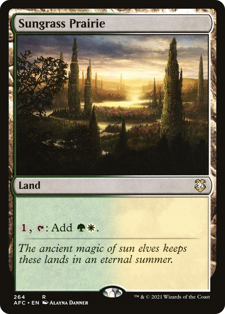 Sungrass Prairie (AFC-264) - Forgotten Realms Commander - Premium MTG Single from Wizards of the Coast - Just $0.08! Shop now at Game Crave Tournament Store