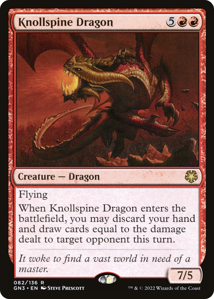 Knollspine Dragon (GN3-082) - Game Night: Free-for-All - Premium MTG Single from Wizards of the Coast - Just $0.08! Shop now at Game Crave Tournament Store