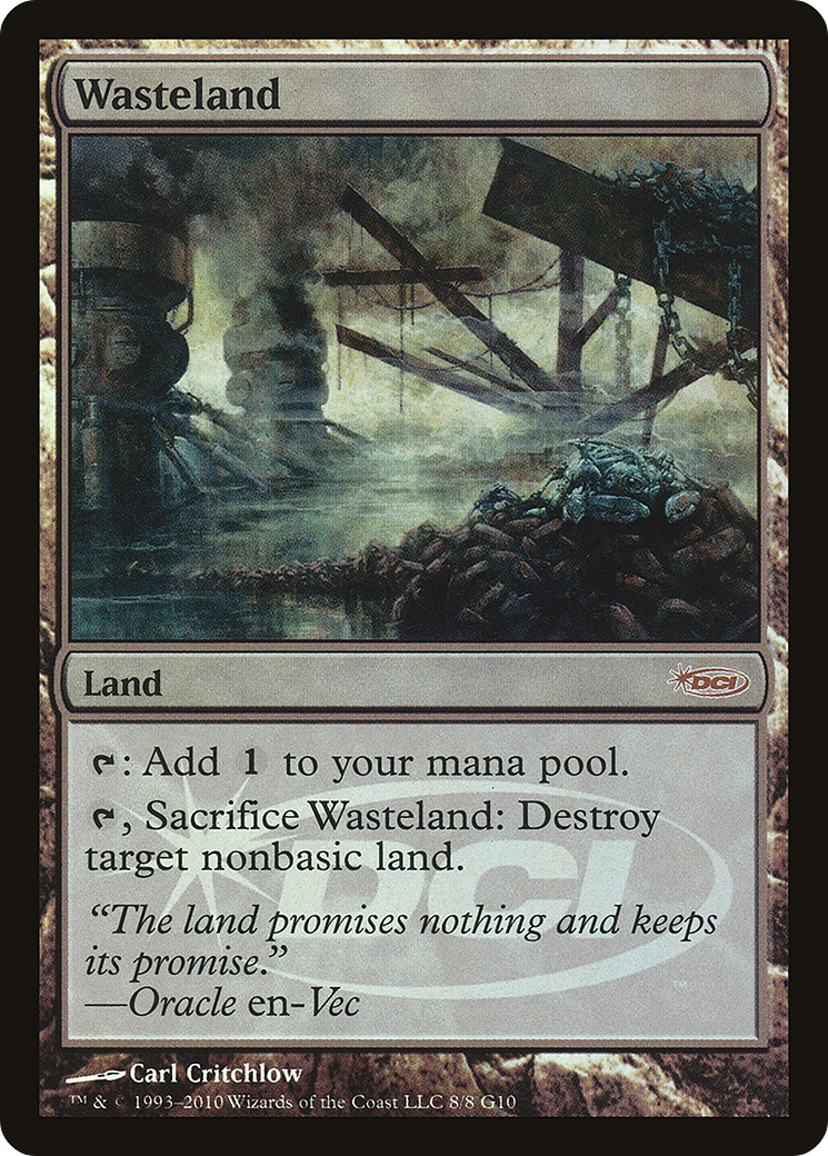 Wasteland (G10-008) - Judge Gift Cards 2010 Foil - Premium MTG Single from Wizards of the Coast - Just $63.96! Shop now at Game Crave Tournament Store