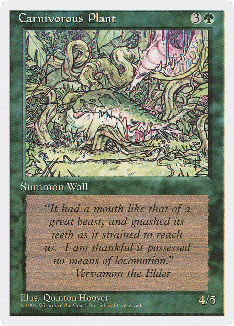 Carnivorous Plant (4ED-235) - Fourth Edition - Premium MTG Single from Wizards of the Coast - Just $0.25! Shop now at Game Crave Tournament Store