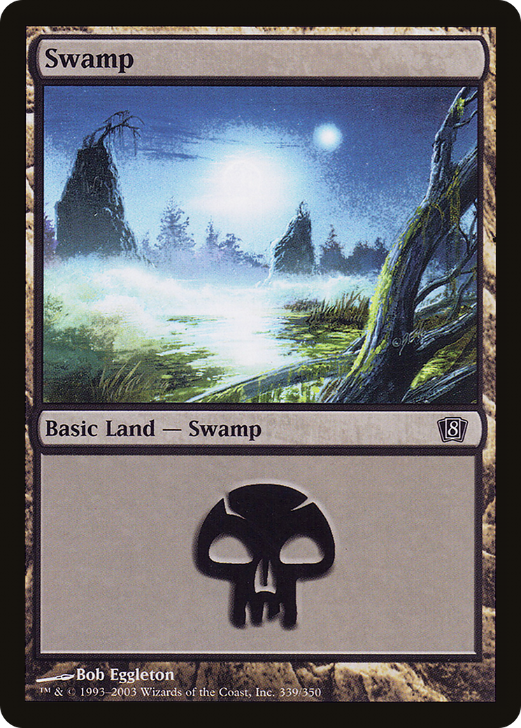 Swamp (8ED-339★) - Eighth Edition Foil - Premium MTG Single from Wizards of the Coast - Just $0.40! Shop now at Game Crave Tournament Store