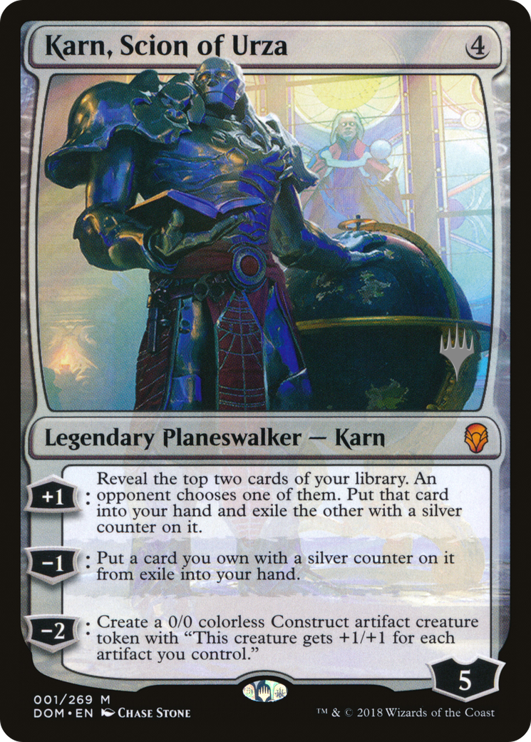 Karn, Scion of Urza (PDOM-01P) - Dominaria Promos Foil - Premium MTG Single from Wizards of the Coast - Just $2.21! Shop now at Game Crave Tournament Store