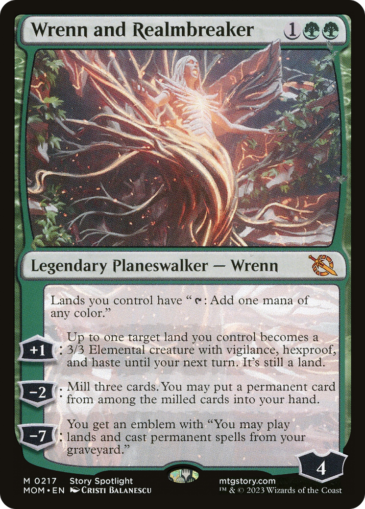 Wrenn and Realmbreaker (MOM-217) - March of the Machine - Premium MTG Single from Wizards of the Coast - Just $1.15! Shop now at Game Crave Tournament Store