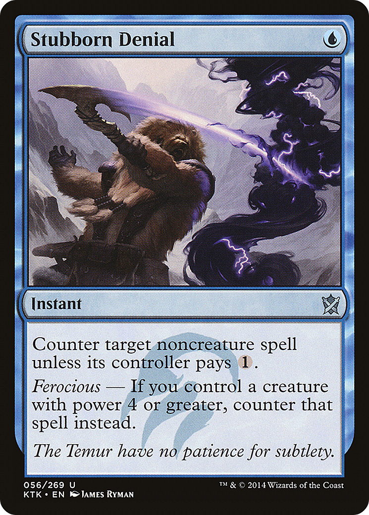 Stubborn Denial (KTK-056) - Khans of Tarkir - Premium MTG Single from Wizards of the Coast - Just $3.25! Shop now at Game Crave Tournament Store