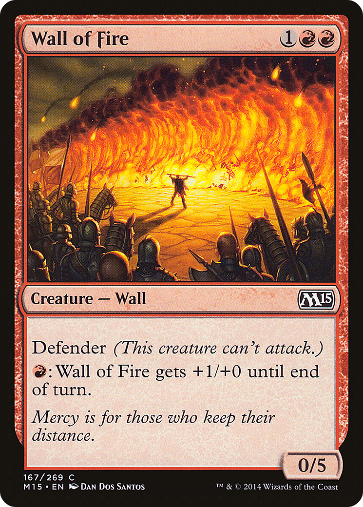Wall of Fire (M15-167) - Magic 2015 - Premium MTG Single from Wizards of the Coast - Just $0.25! Shop now at Game Crave Tournament Store