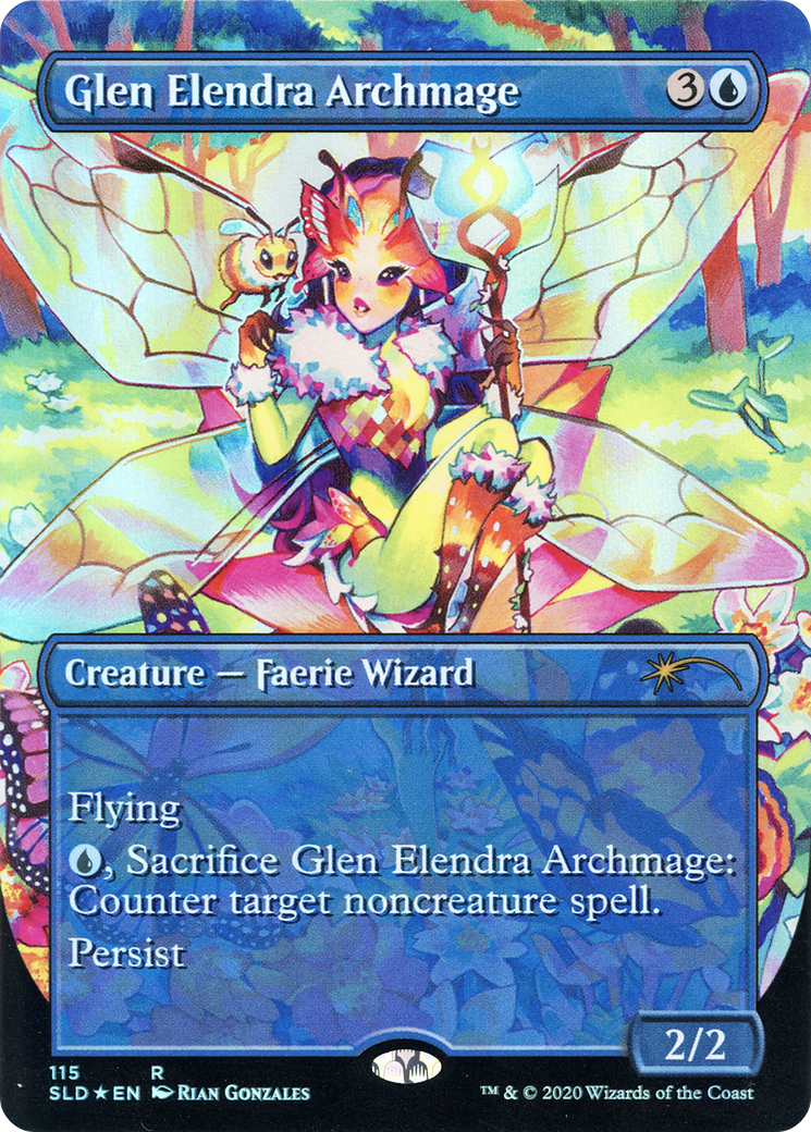 Glen Elendra Archmage (SLD-115) - Secret Lair Drop (Borderless) Foil - Premium MTG Single from Wizards of the Coast - Just $17.19! Shop now at Game Crave Tournament Store