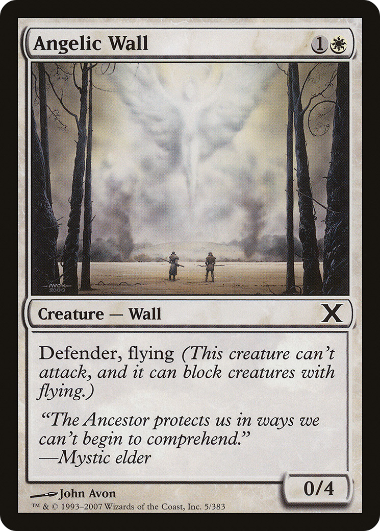 Angelic Wall (10E-005) - Tenth Edition - Premium MTG Single from Wizards of the Coast - Just $0.08! Shop now at Game Crave Tournament Store