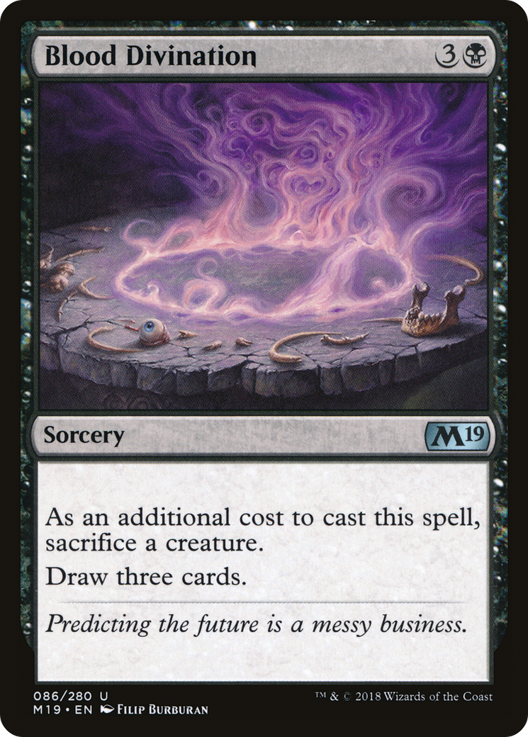 Blood Divination (M19-086) - Core Set 2019 - Premium MTG Single from Wizards of the Coast - Just $0.08! Shop now at Game Crave Tournament Store