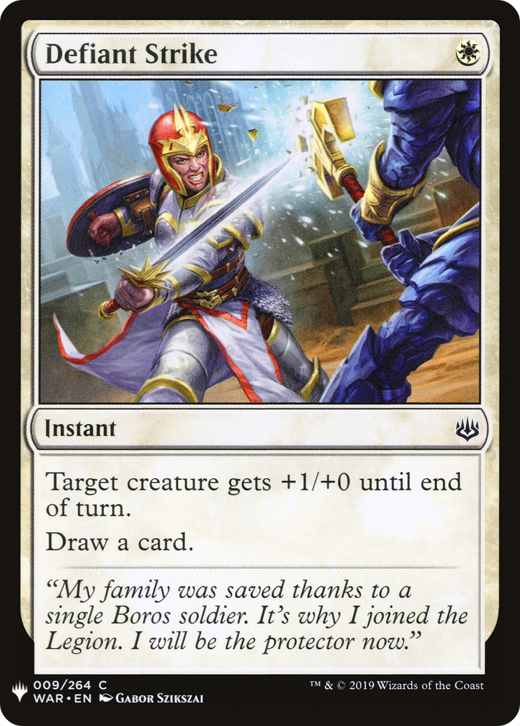 Defiant Strike (MB1-073) - Mystery Booster - Premium MTG Single from Wizards of the Coast - Just $0.08! Shop now at Game Crave Tournament Store