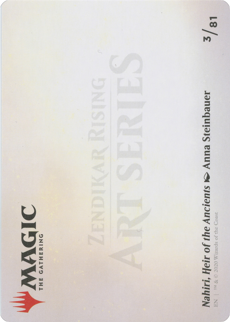 Nahiri, Heir of the Ancients // Nahiri, Heir of the Ancients (AZNR-003) - Zendikar Rising Art Series (Borderless) - Premium MTG Single from Wizards of the Coast - Just $0! Shop now at Game Crave Tournament Store