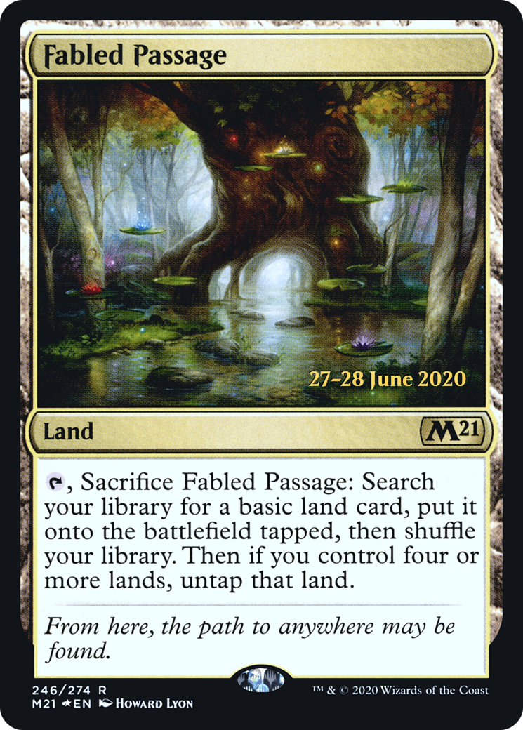 Fabled Passage (PM21-246S) - Core Set 2021 Promos Foil - Premium MTG Single from Wizards of the Coast - Just $1.24! Shop now at Game Crave Tournament Store