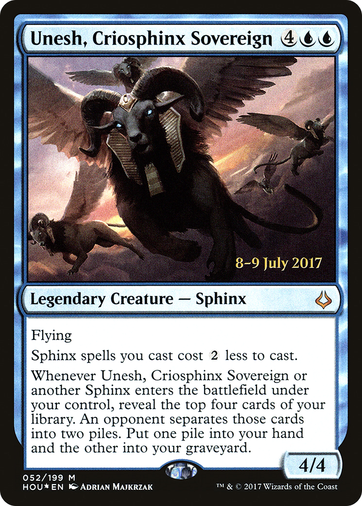 Unesh, Criosphinx Sovereign (PHOU-52S) - Hour of Devastation Promos Foil - Premium MTG Single from Wizards of the Coast - Just $1.23! Shop now at Game Crave Tournament Store
