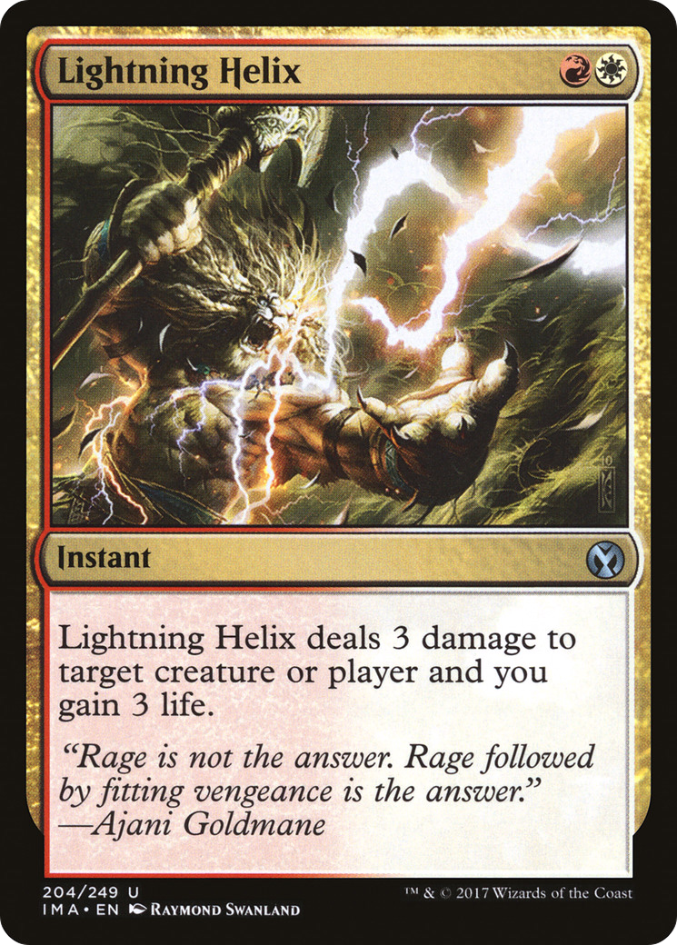 Lightning Helix (IMA-204) - Iconic Masters Foil - Premium MTG Single from Wizards of the Coast - Just $0.42! Shop now at Game Crave Tournament Store