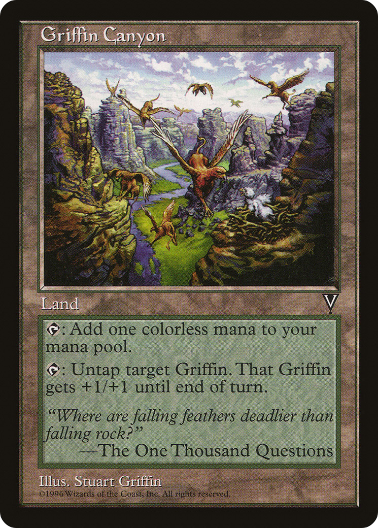 Griffin Canyon (VIS-163) - Visions - Premium MTG Single from Wizards of the Coast - Just $8.41! Shop now at Game Crave Tournament Store