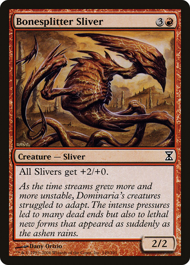 Bonesplitter Sliver (TSP-149) - Time Spiral Foil - Premium MTG Single from Wizards of the Coast - Just $3.65! Shop now at Game Crave Tournament Store