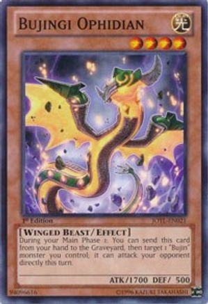 Bujingi Ophidian (JOTL-EN021) - Judgment of the Light 1st Edition - Premium Yugioh Single from Konami - Just $0.25! Shop now at Game Crave Tournament Store