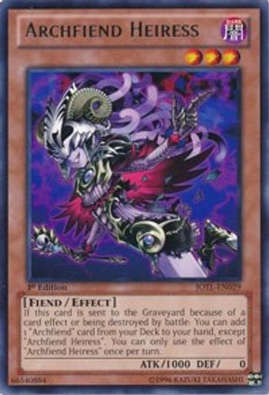 Archfiend Heiress (JOTL-EN029) - Judgment of the Light Unlimited - Premium Yugioh Single from Konami - Just $0.81! Shop now at Game Crave Tournament Store