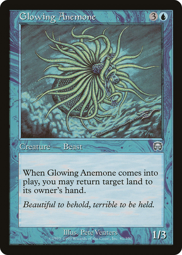 Glowing Anemone (MMQ-081) - Mercadian Masques - Premium MTG Single from Wizards of the Coast - Just $0.21! Shop now at Game Crave Tournament Store
