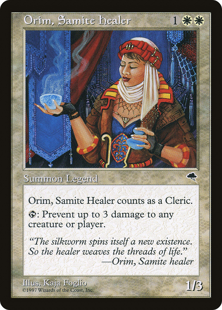 Orim, Samite Healer (TMP-033) - Tempest - Premium MTG Single from Wizards of the Coast - Just $0.57! Shop now at Game Crave Tournament Store