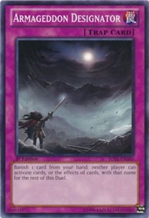 Armageddon Designator (JOTL-EN080) - Judgment of the Light Unlimited - Premium Yugioh Single from Konami - Just $0.25! Shop now at Game Crave Tournament Store