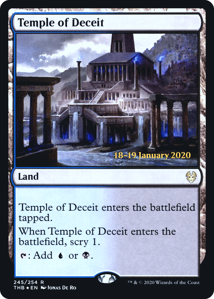 Temple of Deceit (PTHB-245S) - Theros Beyond Death Promos Foil - Premium MTG Single from Wizards of the Coast - Just $0.36! Shop now at Game Crave Tournament Store
