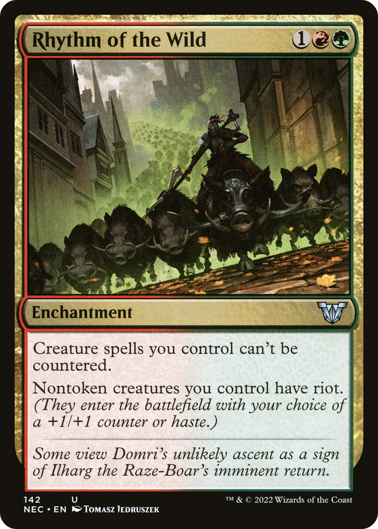 Rhythm of the Wild (NEC-142) - Neon Dynasty Commander - Premium MTG Single from Wizards of the Coast - Just $0.87! Shop now at Game Crave Tournament Store