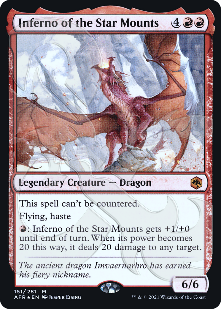 Inferno of the Star Mounts (PAFR-151A) - Adventures in the Forgotten Realms Promos Foil - Premium MTG Single from Wizards of the Coast - Just $6.25! Shop now at Game Crave Tournament Store