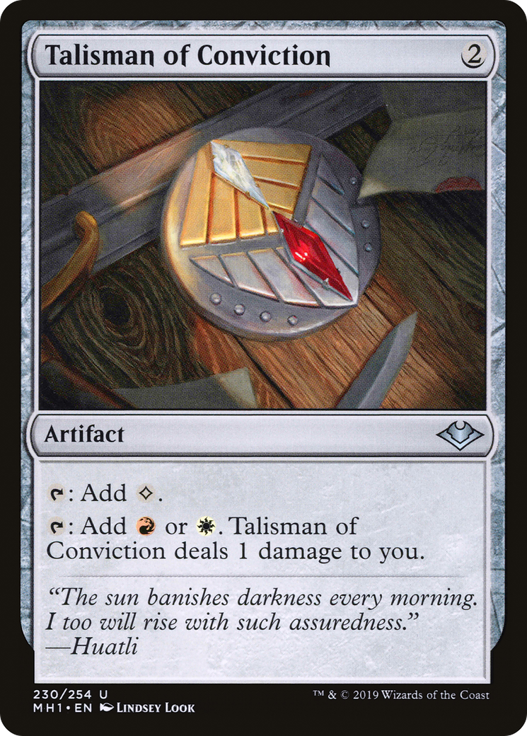 Talisman of Conviction (MH1-230) - Modern Horizons - Premium MTG Single from Wizards of the Coast - Just $0.08! Shop now at Game Crave Tournament Store