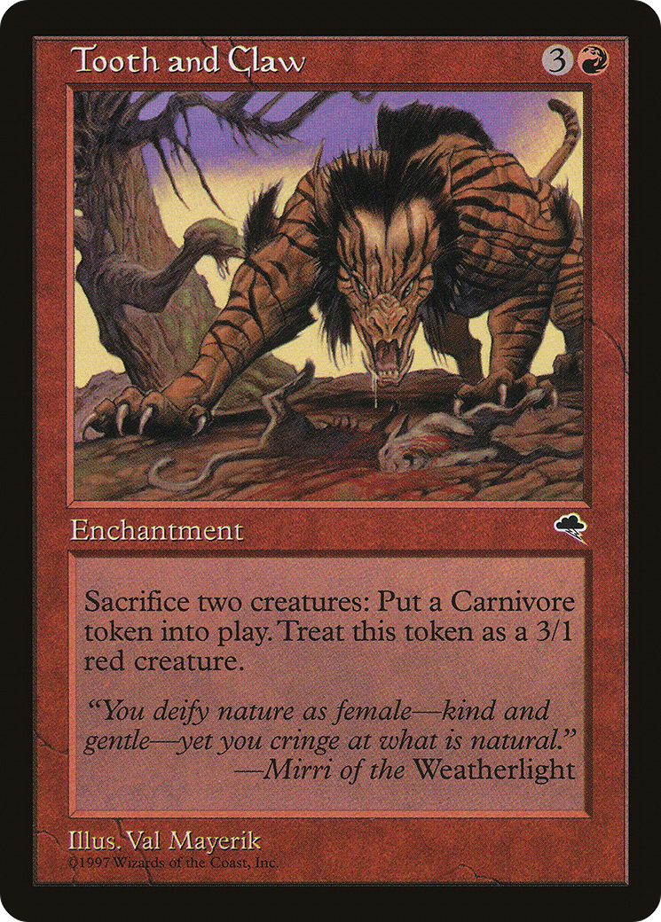 Tooth and Claw (TMP-210) - Tempest - Premium MTG Single from Wizards of the Coast - Just $0.09! Shop now at Game Crave Tournament Store