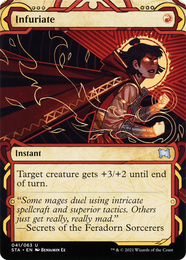 Infuriate (STA-041) - Strixhaven Mystical Archive: (Showcase) (Borderless) Etched Foil - Premium MTG Single from Wizards of the Coast - Just $0.08! Shop now at Game Crave Tournament Store