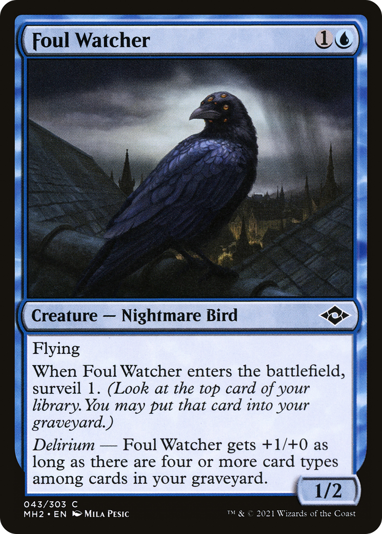 Foul Watcher (MH2-043) - Modern Horizons 2 - Premium MTG Single from Wizards of the Coast - Just $0.25! Shop now at Game Crave Tournament Store