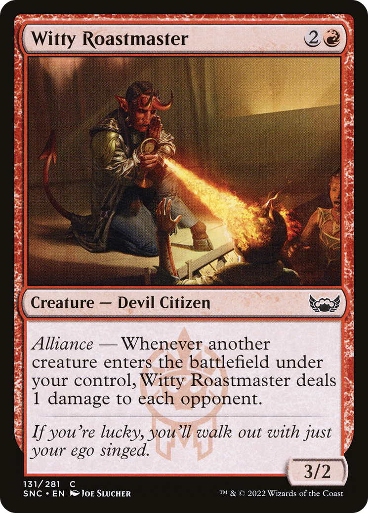 Witty Roastmaster (SNC-131) - Streets of New Capenna - Premium MTG Single from Wizards of the Coast - Just $0.13! Shop now at Game Crave Tournament Store