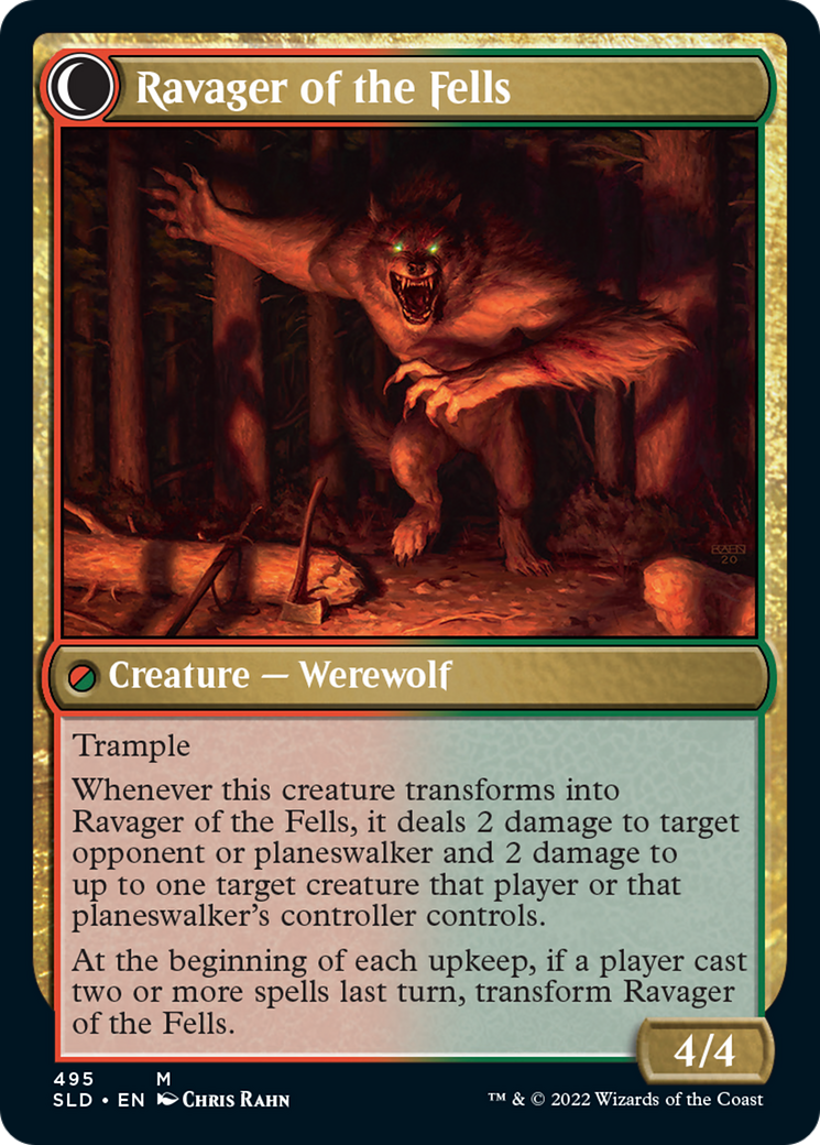 Huntmaster of the Fells // Ravager of the Fells (SLD-495) - Secret Lair Drop: (Double Faced Transform) - Premium MTG Single from Wizards of the Coast - Just $3.18! Shop now at Game Crave Tournament Store
