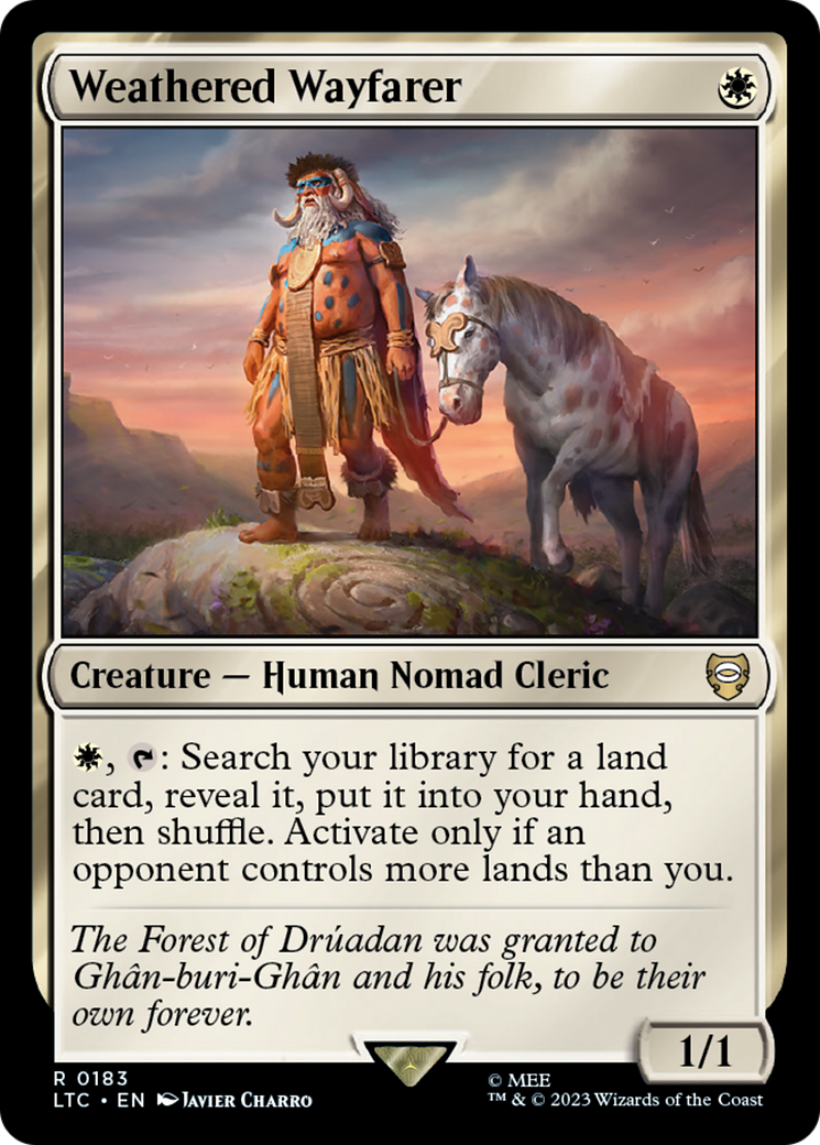 Weathered Wayfarer (LTC-183) - Tales of Middle-earth Commander - Premium MTG Single from Wizards of the Coast - Just $0.14! Shop now at Game Crave Tournament Store