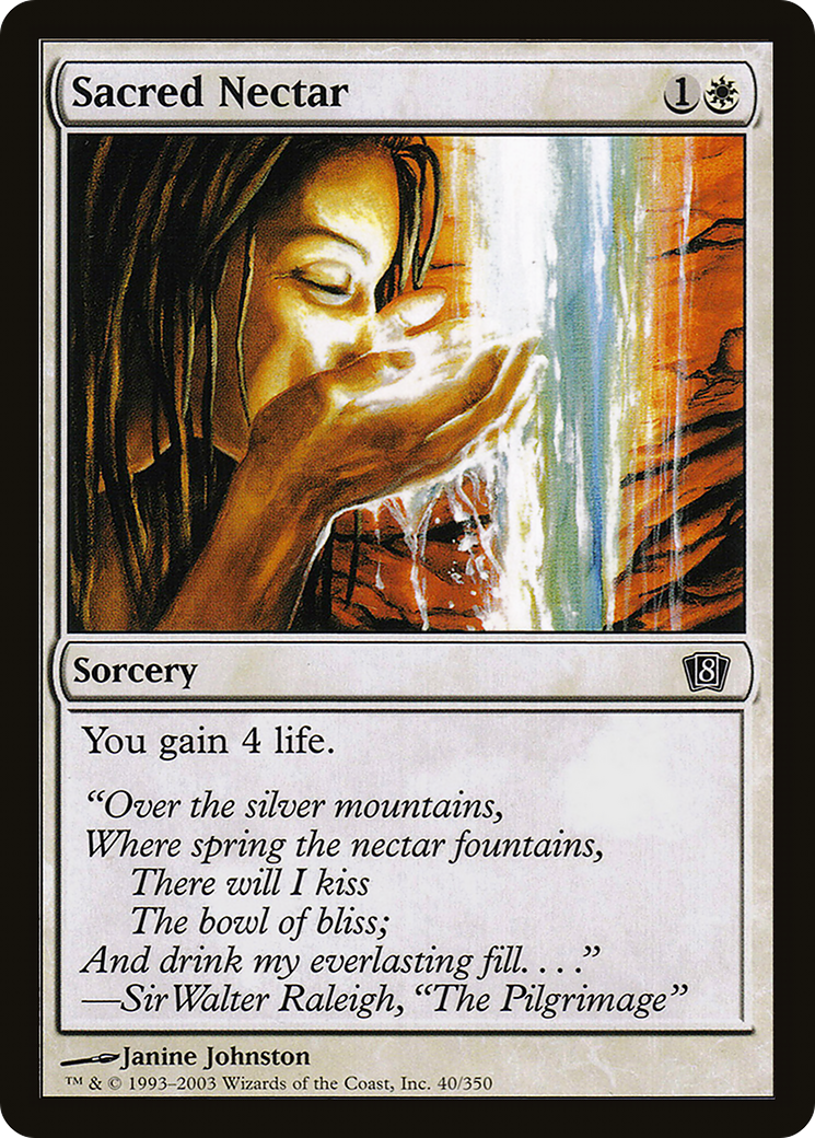 Sacred Nectar (8ED-40★) - Eighth Edition Foil - Premium MTG Single from Wizards of the Coast - Just $0.25! Shop now at Game Crave Tournament Store