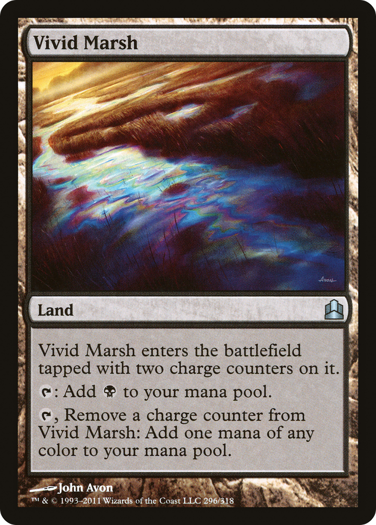 Vivid Marsh (CMD-296) - Commander 2011 - Premium MTG Single from Wizards of the Coast - Just $0.20! Shop now at Game Crave Tournament Store