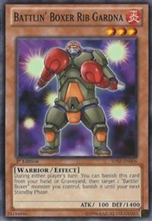 Battlin' Boxer Rib Gardna (SHSP-EN006) - Shadow Specters 1st Edition - Premium Yugioh Single from Konami - Just $0.25! Shop now at Game Crave Tournament Store