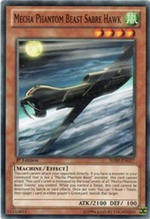 Mecha Phantom Beast Sabre Hawk (SHSP-EN027) - Shadow Specters 1st Edition - Premium Yugioh Single from Konami - Just $0.25! Shop now at Game Crave Tournament Store
