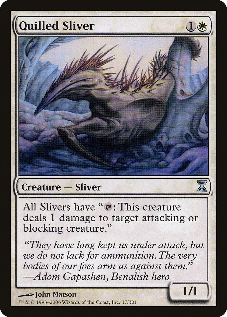 Quilled Sliver (TSP-037) - Time Spiral Foil - Premium MTG Single from Wizards of the Coast - Just $1.94! Shop now at Game Crave Tournament Store
