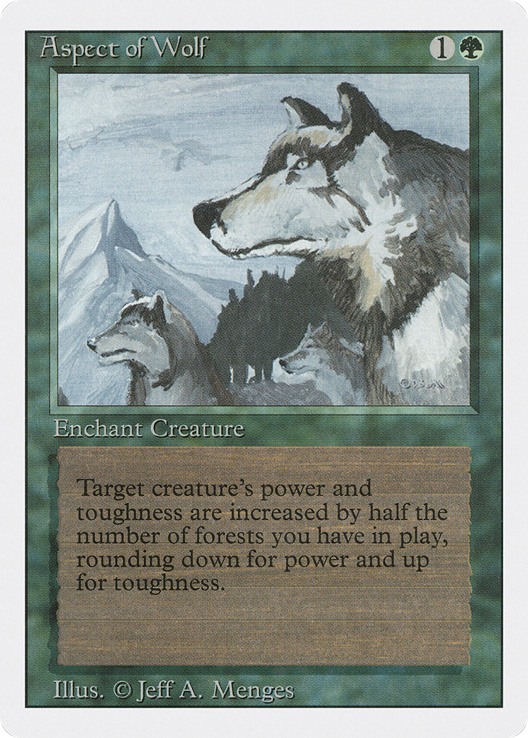 Aspect of Wolf (3ED-186) - Revised Edition - Premium MTG Single from Wizards of the Coast - Just $0.89! Shop now at Game Crave Tournament Store